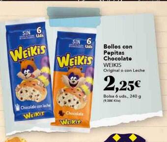 Gadis Bollos con pepitas chocolate weikis oferta