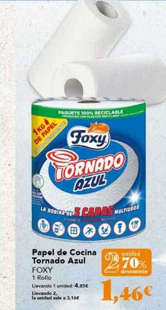 Gadis Papel de cocina tornado azul foxy oferta