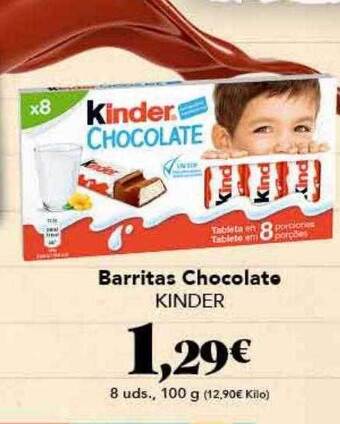 Gadis Barritas chocolate kinder oferta