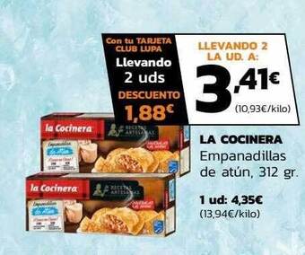 Supermercados Lupa La cocinera empanadillas de atún oferta