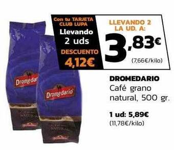 Supermercados Lupa Dromedario café grano natural oferta