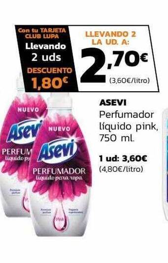 Supermercados Lupa Asevi perfumador líquido pink oferta
