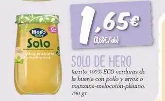 Supermercados Lupa Solo de hero tarrito 100% eco verdura de la huerta oferta