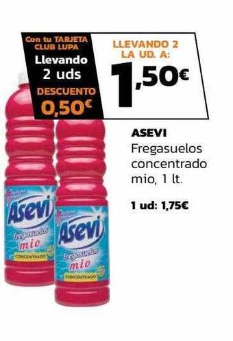 Supermercados Lupa Asevi fregasuelos concentrado mio oferta