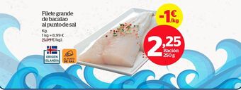 La Sirena Filete grande de bacalao al punto de sal oferta