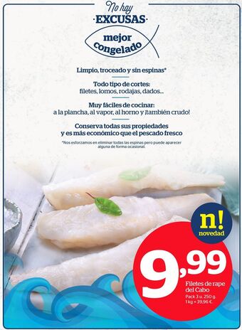 La Sirena Filetes de rape del cabo oferta