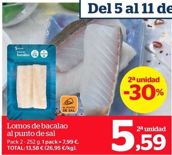 La Sirena Lomos de bacalao oferta