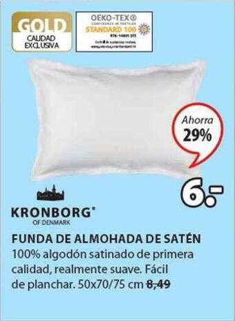JYSK Kronborg funda de almohada de satén oferta