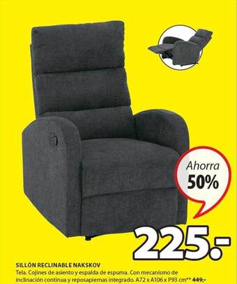 JYSK Sillón reclinable nakskov oferta