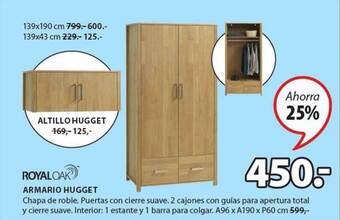 JYSK Royaloak armario hugget oferta
