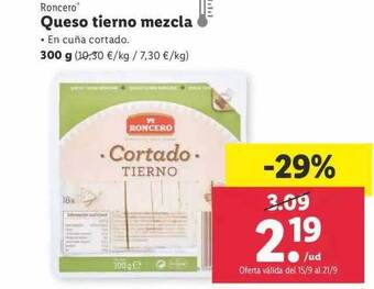 Lidl Roncero queso tierno mezcla oferta