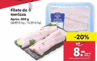 Lidl Filete de merluza oferta