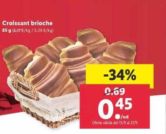 Lidl Croissant brioche oferta