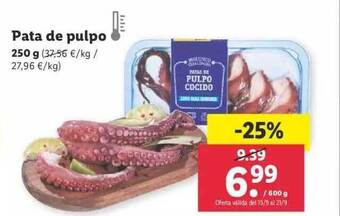 Lidl Pata de pulpo oferta
