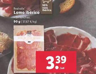 Lidl Realvalle lomo ibérico oferta