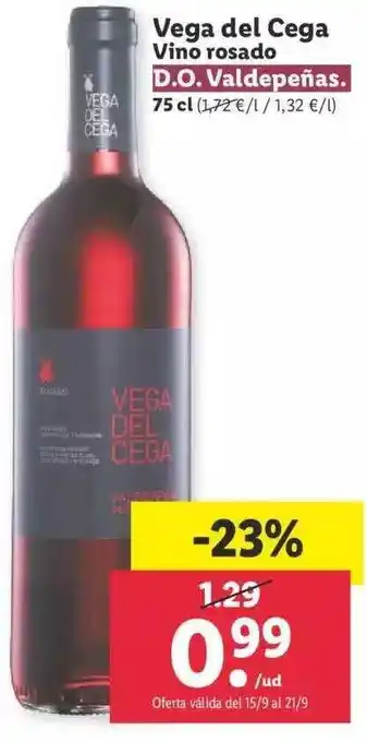 Lidl Vega del cega vino rosado d.o. valdepeñas oferta