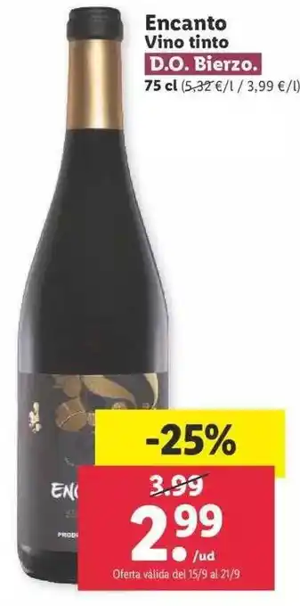 Lidl Encanto vino tinto d.o. bierzo oferta