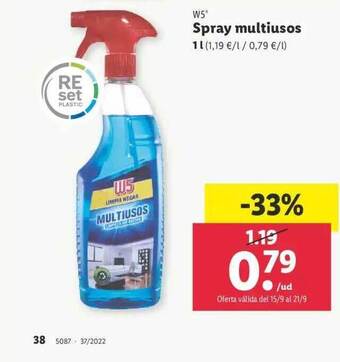 Lidl W5 spray multiusos oferta
