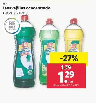Lidl W5 lavavajillas concentrado oferta