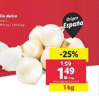 Lidl Cebolla dulce oferta
