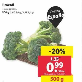 Lidl Brócoli oferta