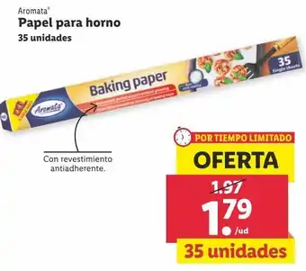 Lidl Papel de horno aromata oferta