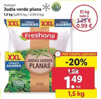 Lidl Judías verdes plana freshona oferta