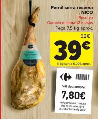 Carrefour Pernil serrà reserva nico oferta