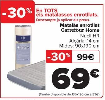 Carrefour Matalàs enrotllat carrefour home oferta