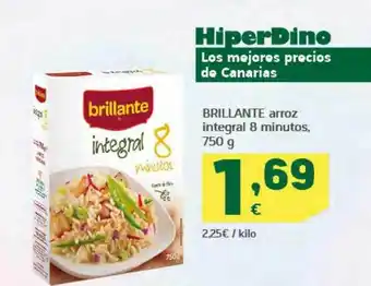 HiperDino Brillante arroz integral 8 minutos oferta