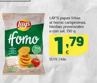 HiperDino Lay's papas fritas al horno campesinas hierbas provenzales o con sal oferta