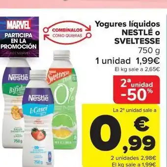 Carrefour Yogures líquidos oferta