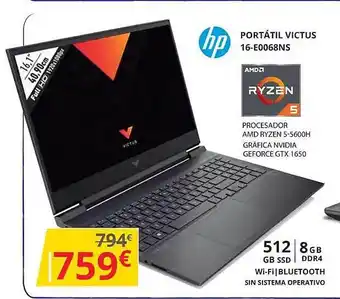 Dynos Informática Hp portátil victus 16-e0068ns oferta