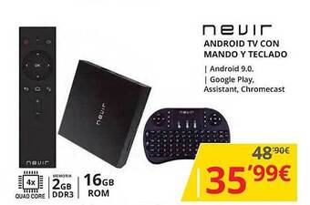 Nevir android tv con mando y teclado