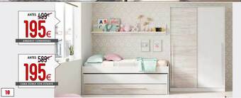 Atrapamuebles Armario correderas cama doble con estante oferta