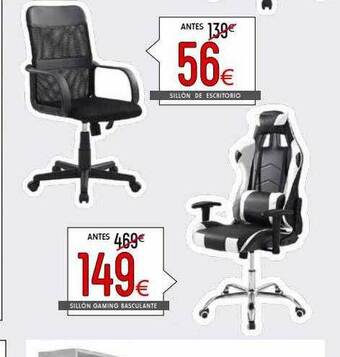Atrapamuebles Sillón de escritorio sillón gaming basculante oferta