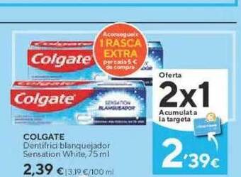 Caprabo Colgate dentifrici blanquejador sensation white oferta