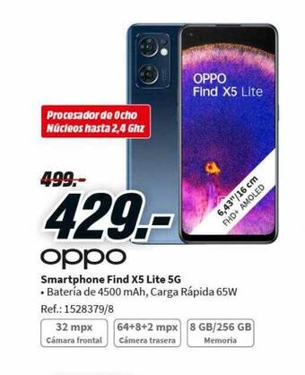 MediaMarkt Oppo smartphone find x5 lite 5g oferta
