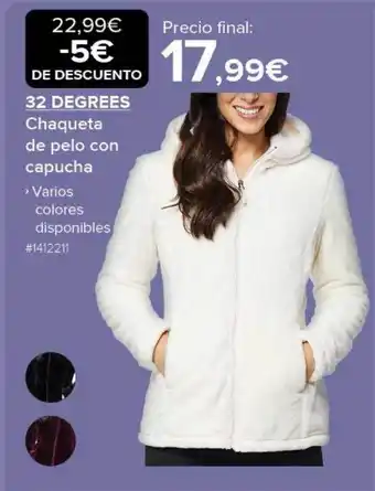 Costco 32 degrees chaqueta de pelo con capucha oferta