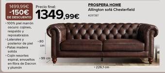 Costco Prospera home allington sofá chesterfield oferta