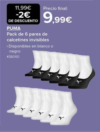 Costco Puma pack de 6 pares de calcetines invisibles oferta