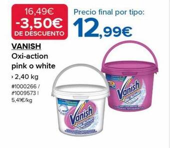 Costco Vanish oxi-action pink o white oferta