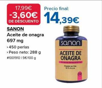 Costco Sanon aceite de onagra oferta