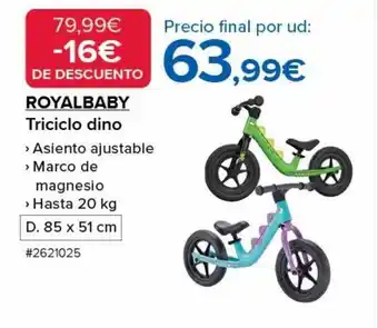 Costco Royalbaby triciclo dino oferta