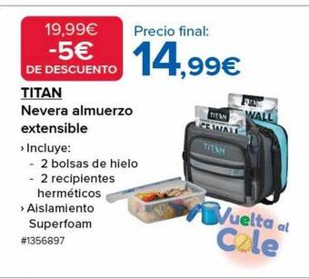 Costco Titan nevera almuerzo extensible oferta