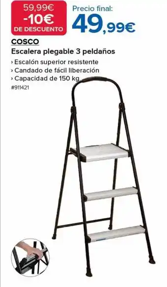 Cosco escalera plegable 3 peldaños