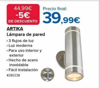 Costco Artika lámpara de pared oferta