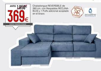 Atrapamuebles Sofá chaiselonge acualine oferta