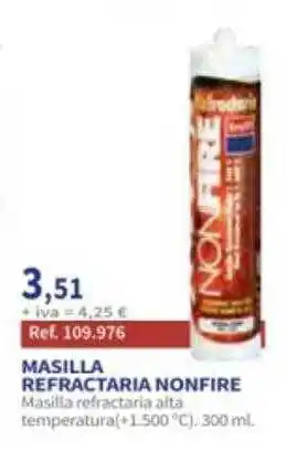 Coferdroza Masilla refractaria nonfire oferta
