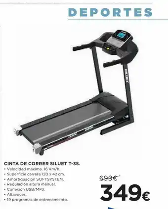 Hipercor Cinta de correr siluet t-3s oferta